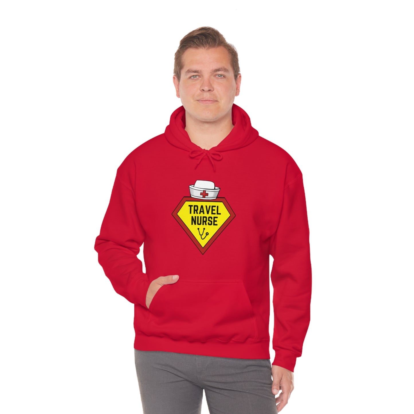 Travel Nurse Hero Unisex Heavy Blend™ Hooded Sweatshirt