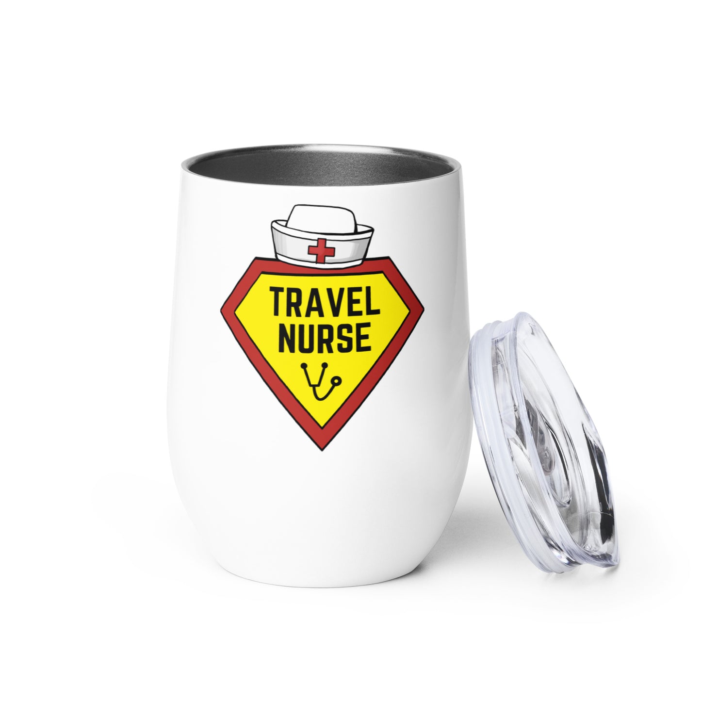 Travel Nurse Hero Wine tumbler